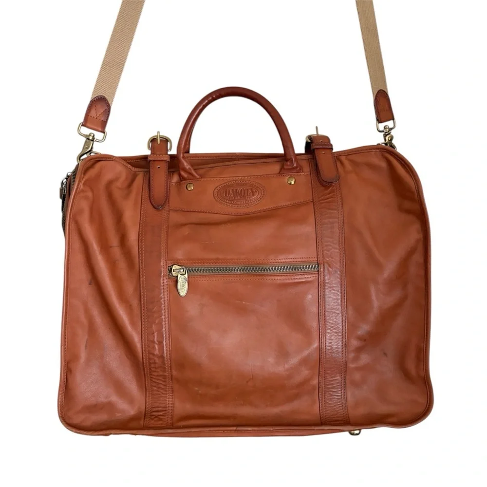 Vintage Dakota by Tumi Soft Leather Suitcase Travel Bag Carry On 20” x 15.5”
